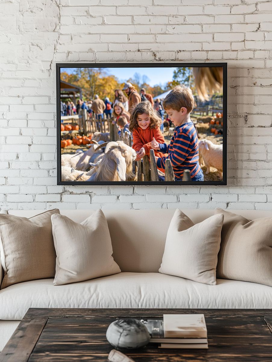 Autumn Pumpkin Patch Photography Poster. room preview