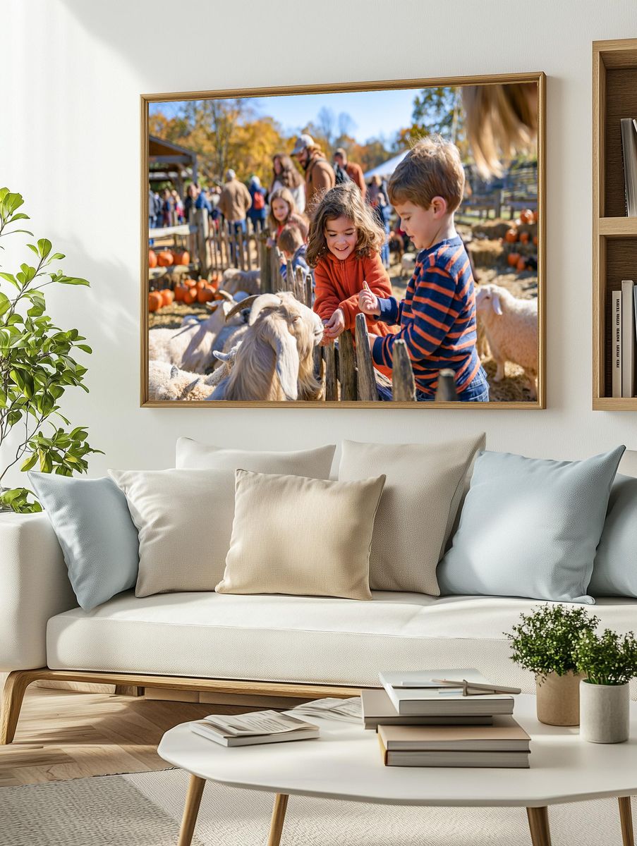Autumn Pumpkin Patch Photography Poster. — room view 2