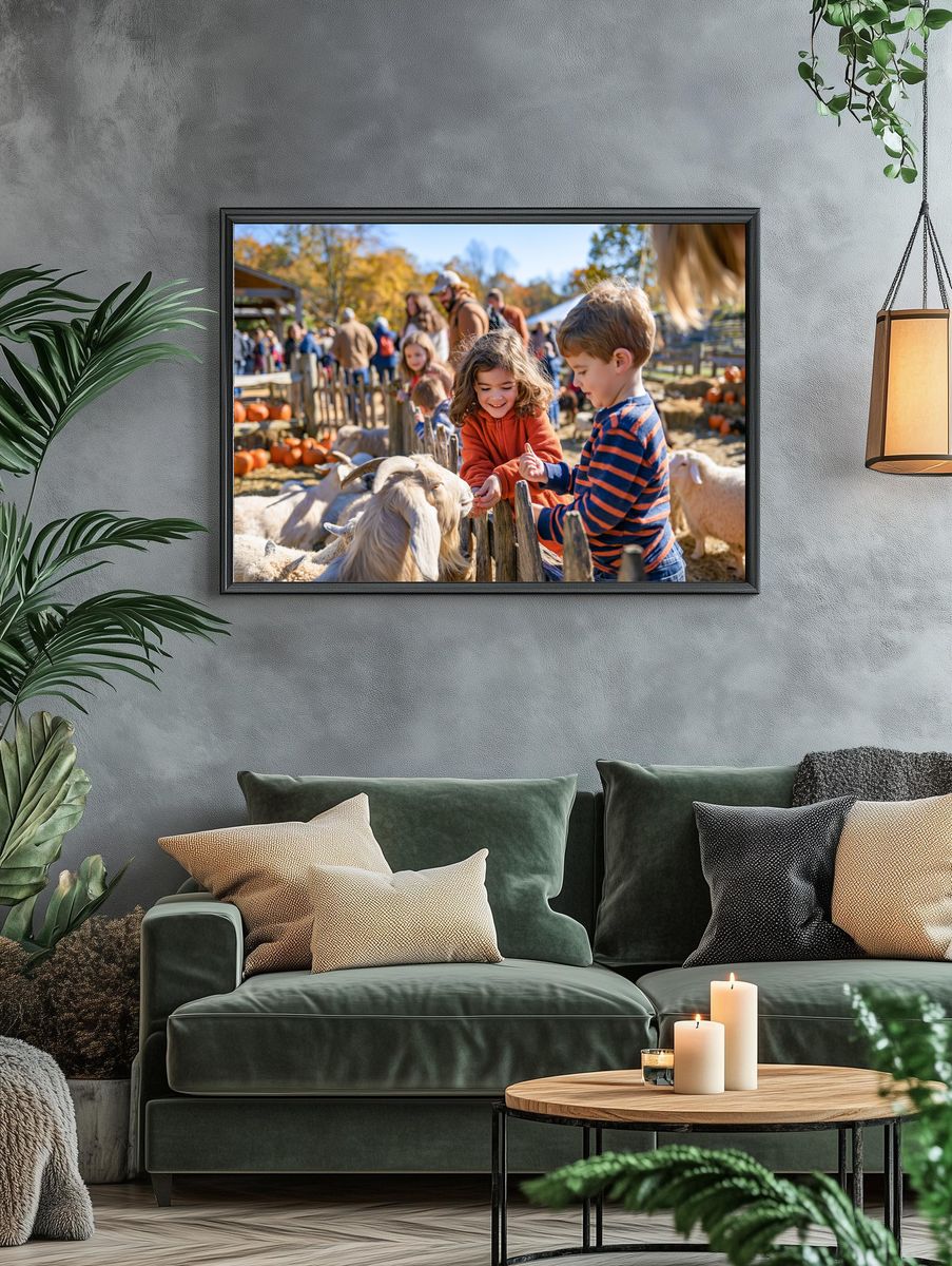 Autumn Pumpkin Patch Photography Poster. — room view 4