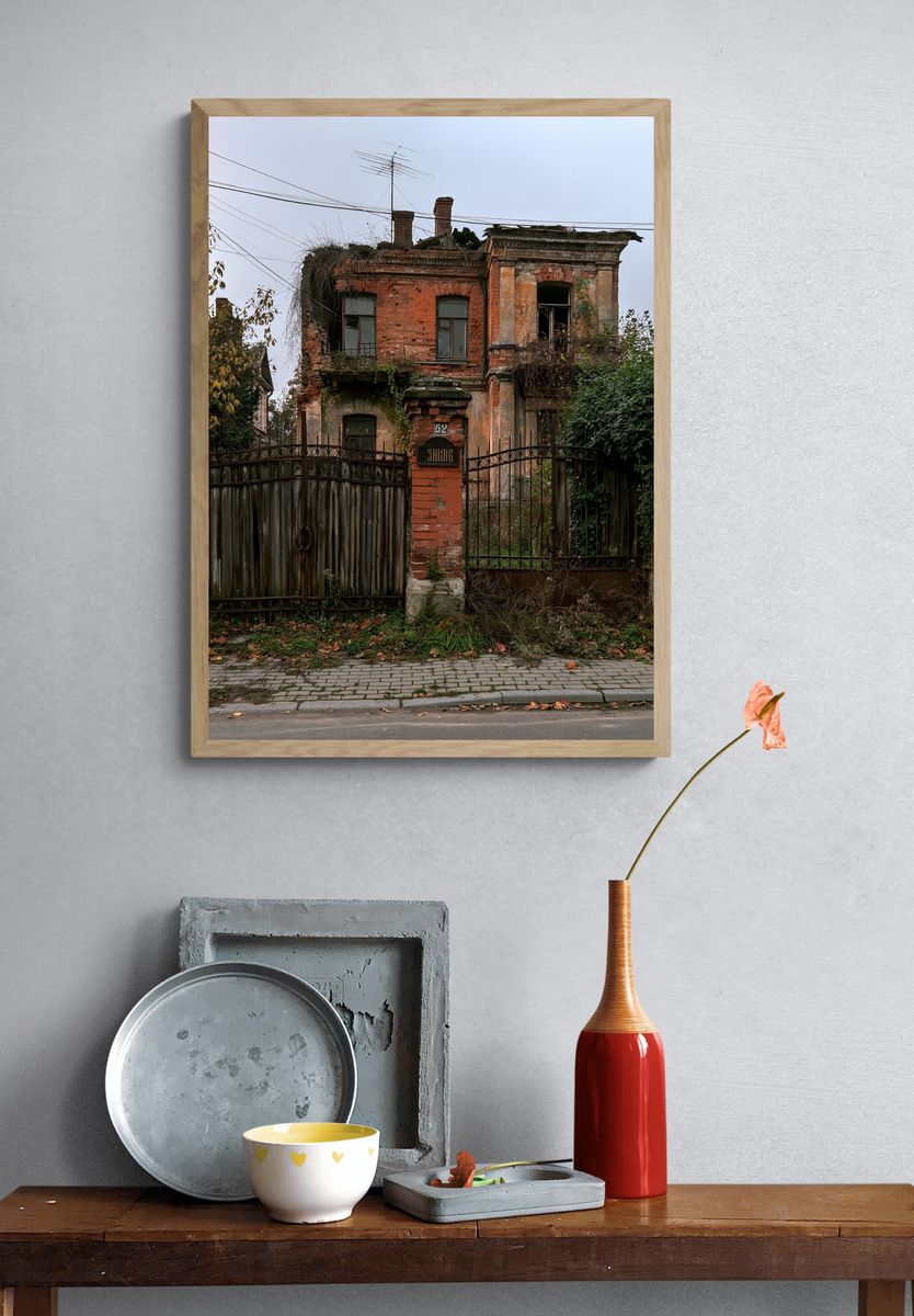 Abandoned Brick House Photography Poster. — room view 3