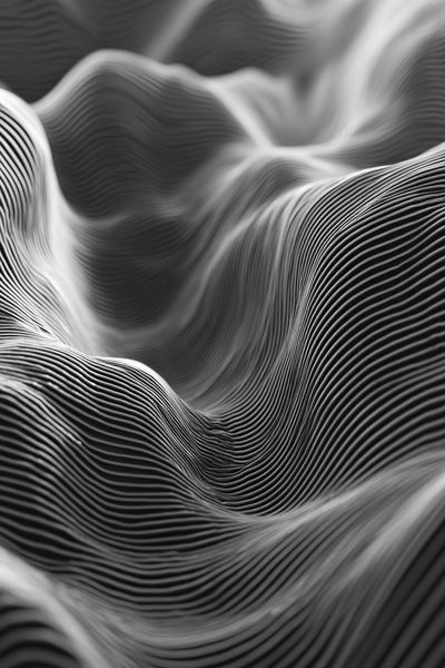 Waves of Lines — Abstract Poster. poster print