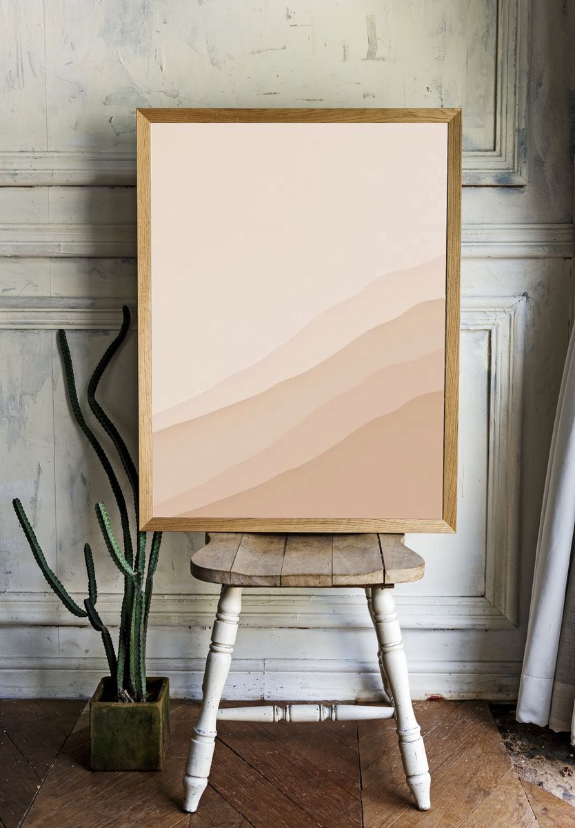 Abstract Layers — Minimalist Print. — room view 1