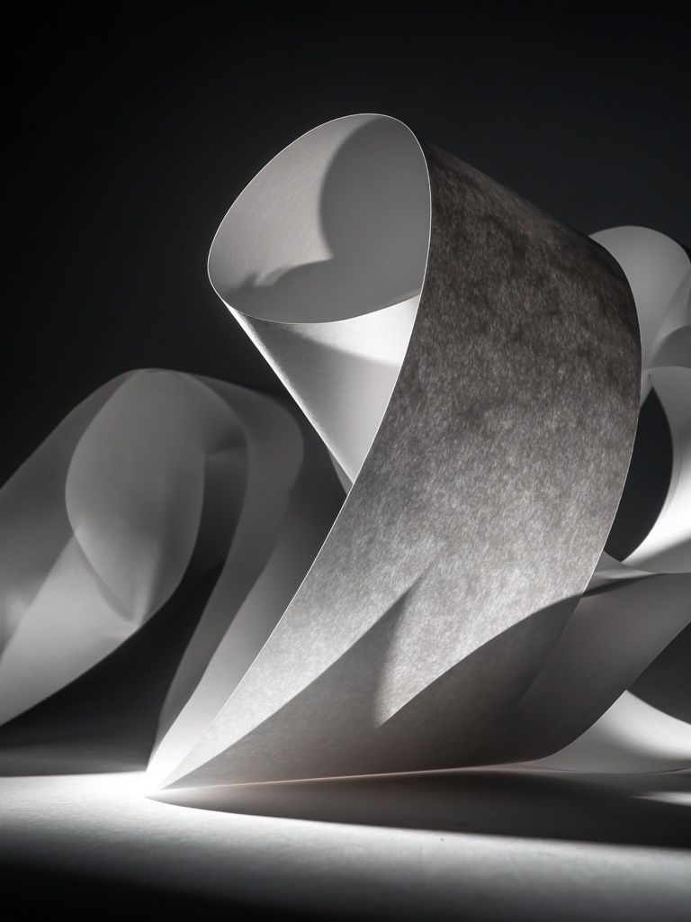 Abstract Paper Sculpture Poster. poster — abstract art
