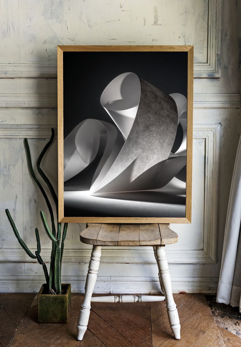 Abstract Paper Sculpture Poster. — room view 1