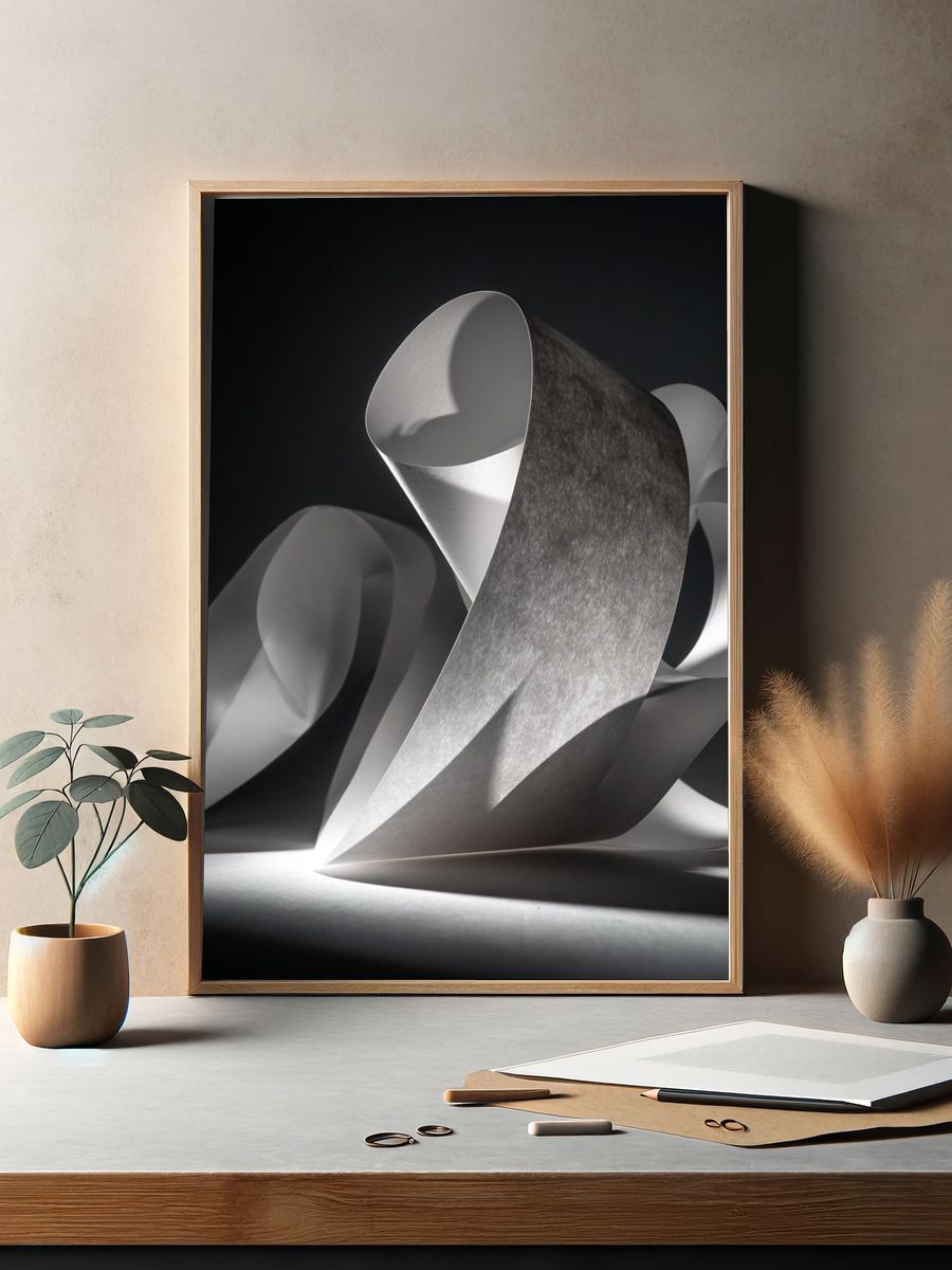 Abstract Paper Sculpture Poster. — room view 2