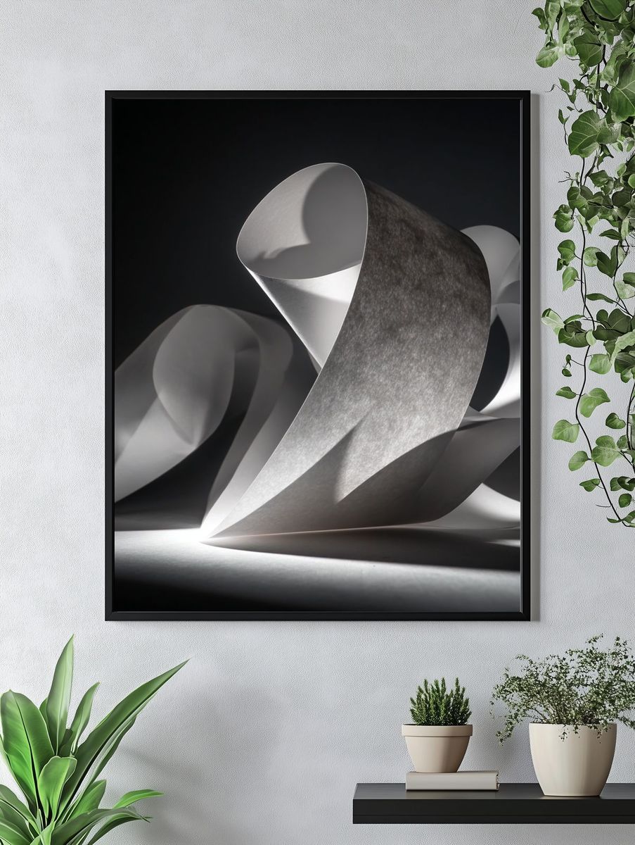 Abstract Paper Sculpture Poster. — room view 4
