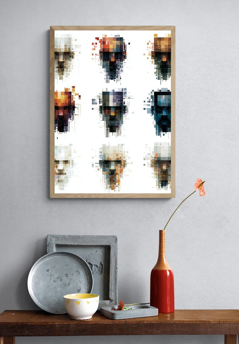 Pixel Totem Abstract Poster. — room view 3