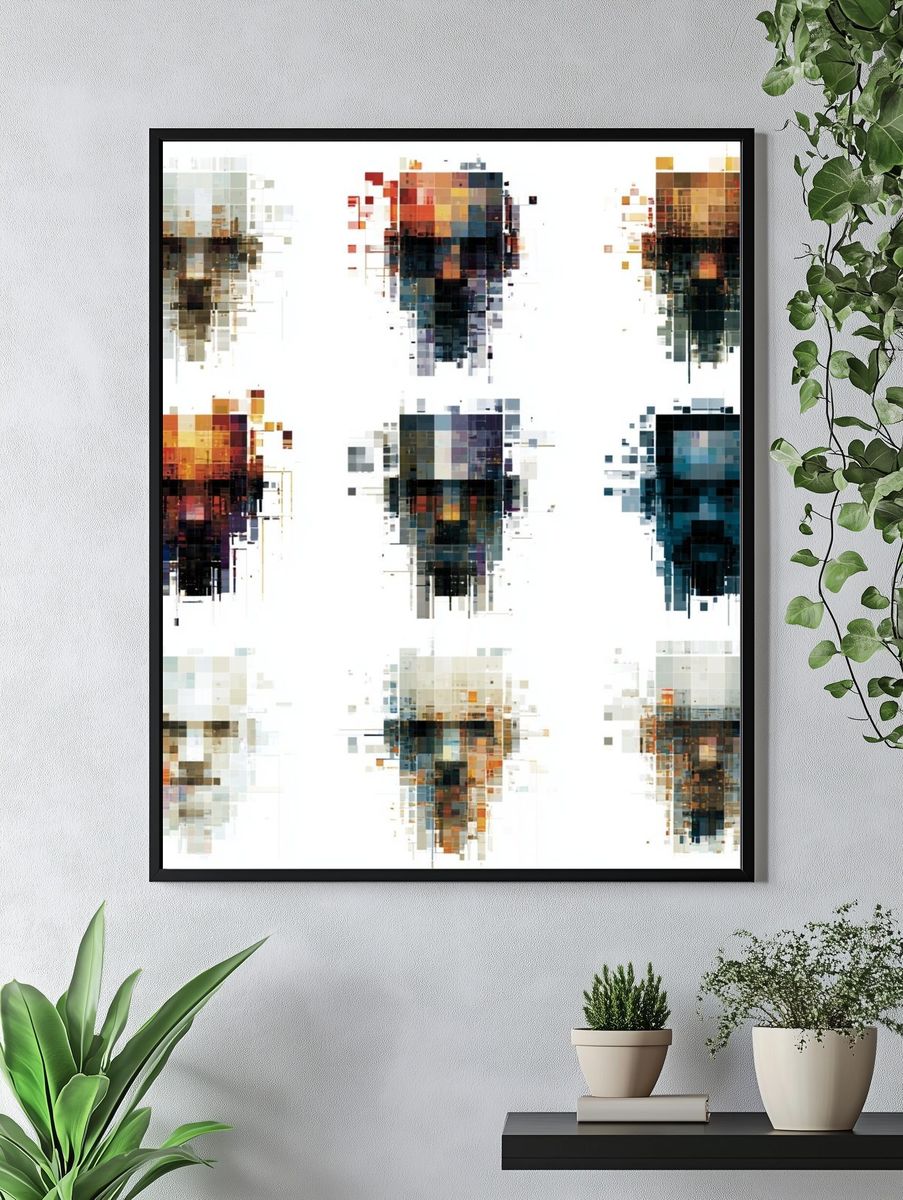 Pixel Totem Abstract Poster. — room view 4