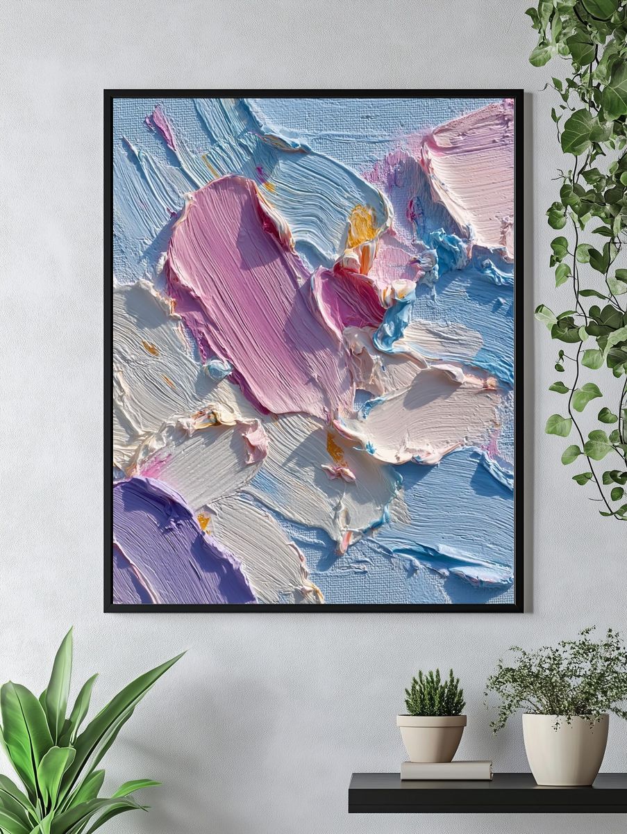 Abstract Pastel Texture Poster. — room view 4