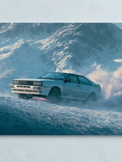 Audi Quattro Snow Drift Poster.
