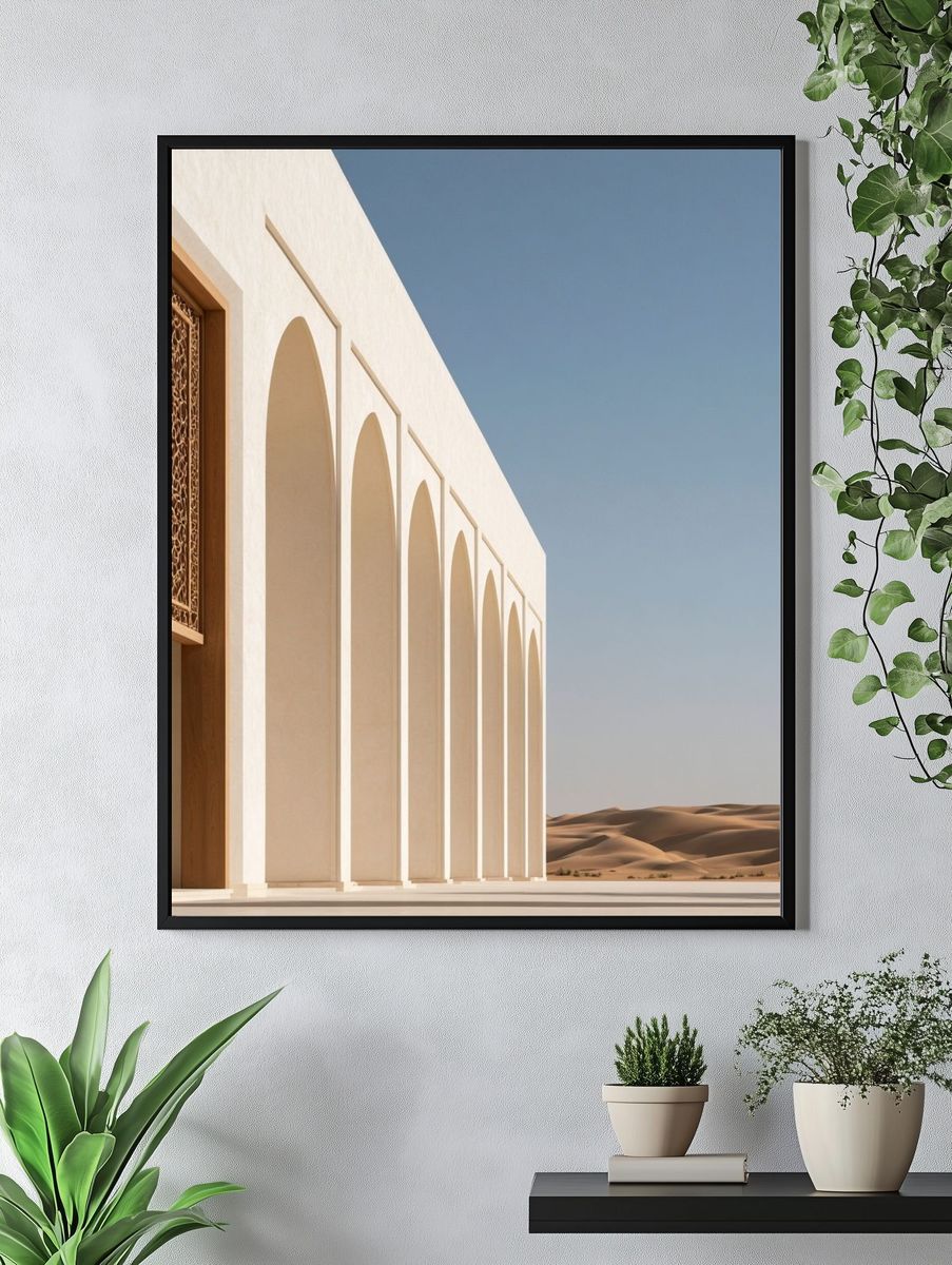 Desert Arch Facade Photography Poster. — room view 4