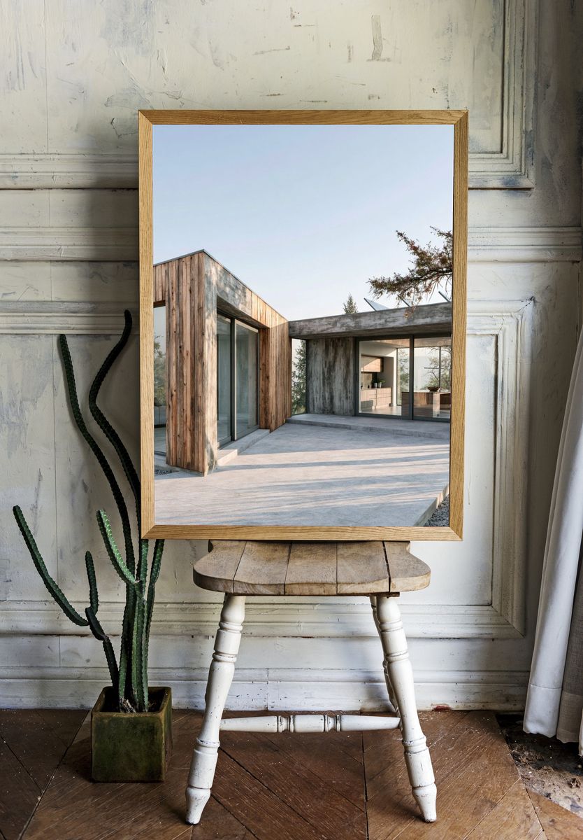 Modern Concrete House Photography Poster. — room view 1
