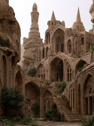 Ancient Cliff City Architecture Print. poster