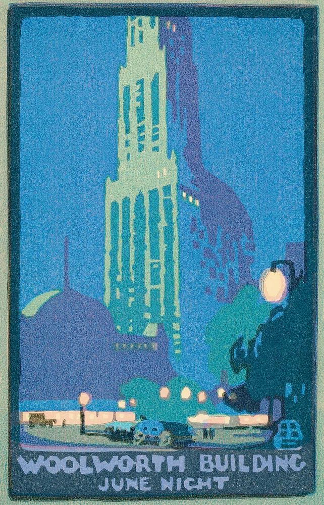 Woolworth Building June Night (1916). poster detail
