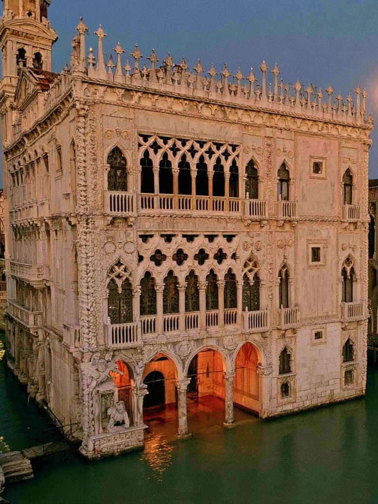 Venetian Gothic Palace at Dusk Poster. poster detail