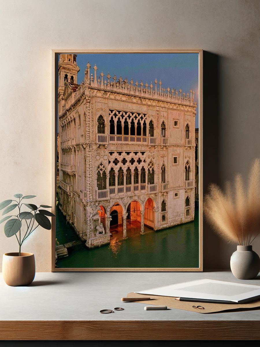 Venetian Gothic Palace at Dusk Poster. — room view 2