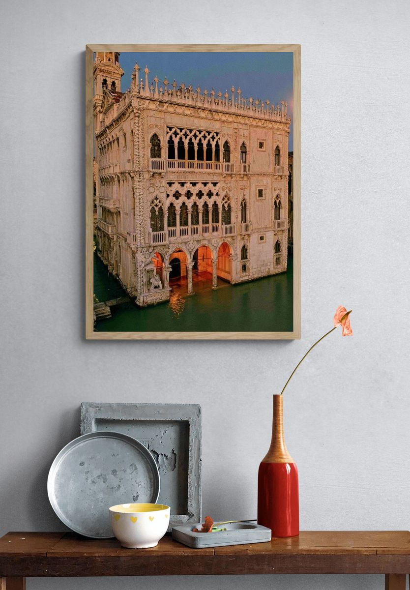 Venetian Gothic Palace at Dusk Poster. — room view 3