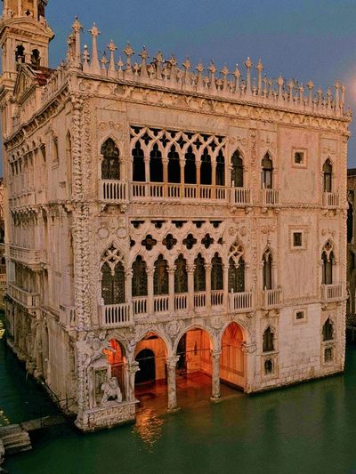Venetian Gothic Palace at Dusk Poster. poster