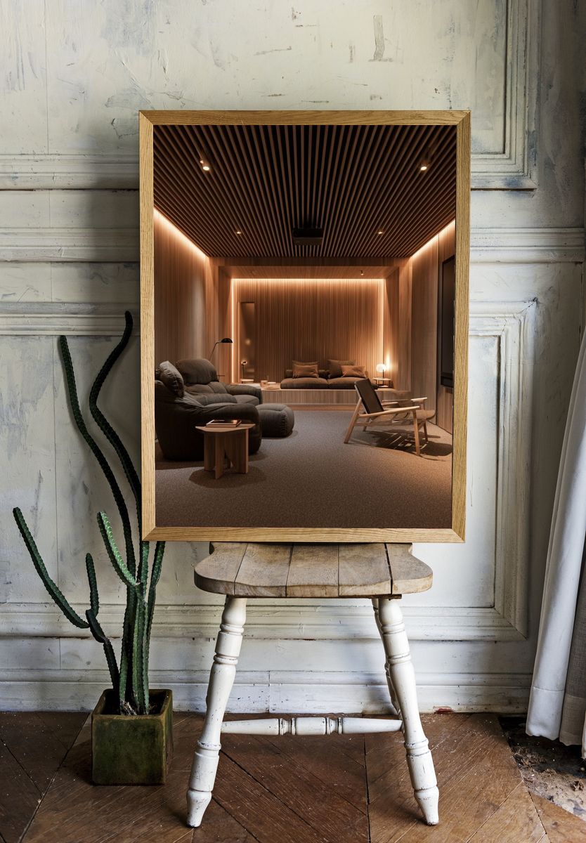 Modern Home Theater Interior Poster. room preview