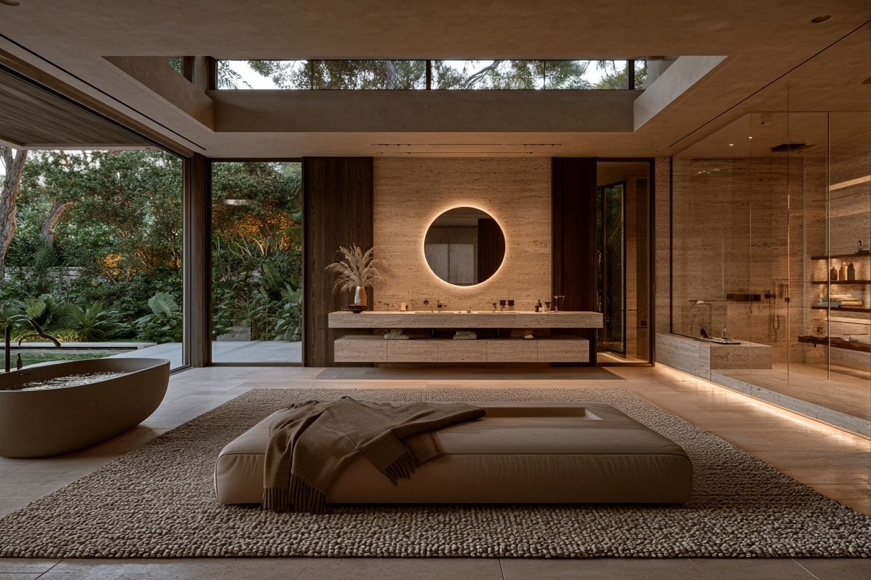 Luxury Spa Bathroom Interior Print. poster detail