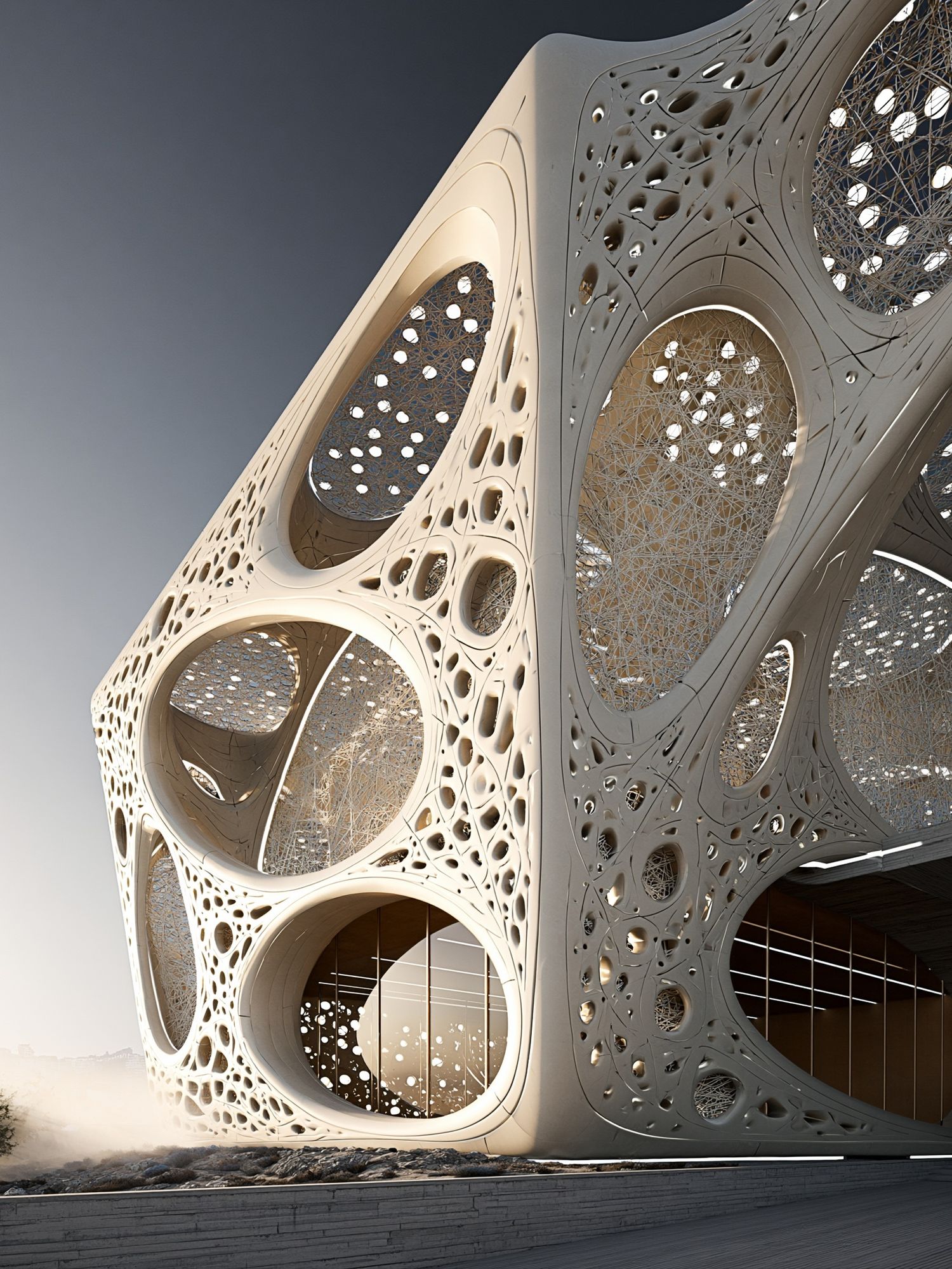 Organic Futuristic Architecture Print. poster detail