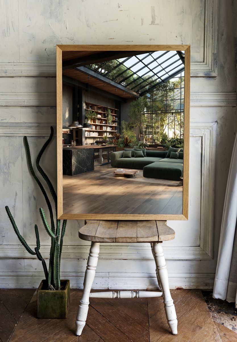 Glasshouse Living Room Interior Print. — room view 1