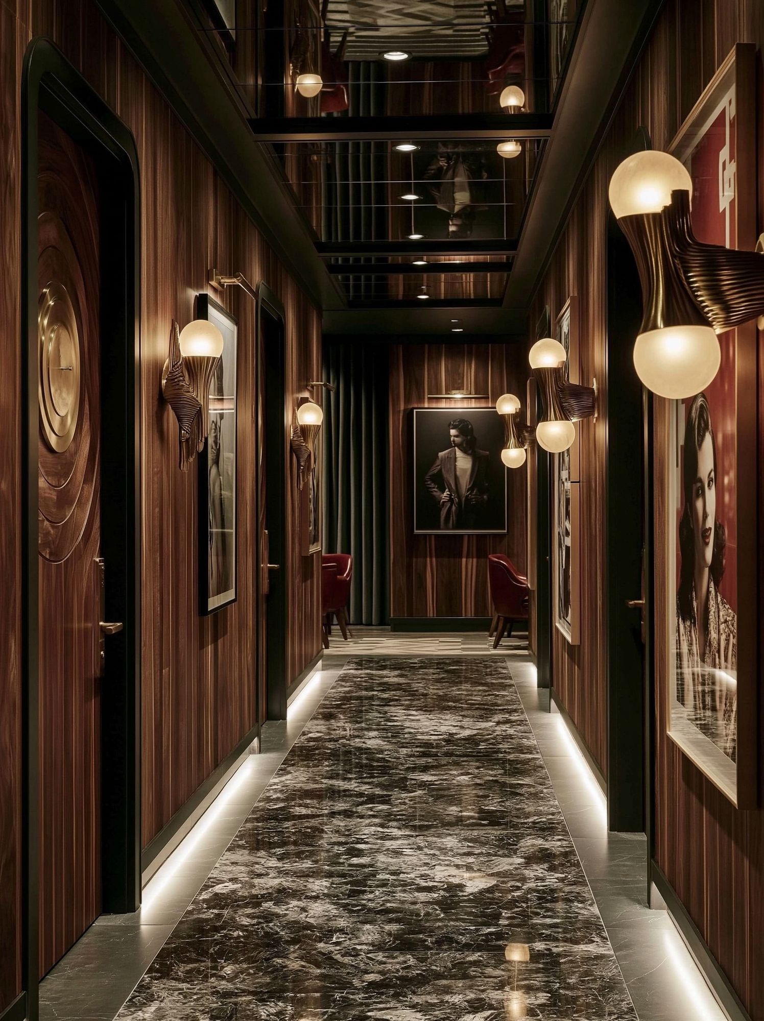 Luxury Art Deco Hallway Poster. poster — architecture art