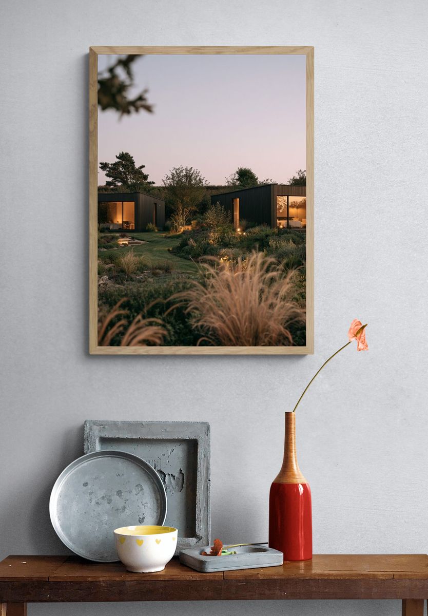 Modern Garden Cabins Photography Poster. — room view 3