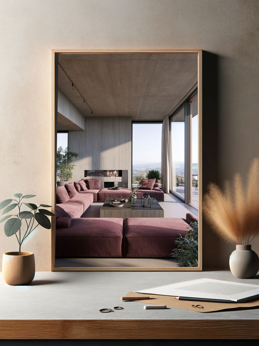Modern Minimalist Living Room Print. — room view 2