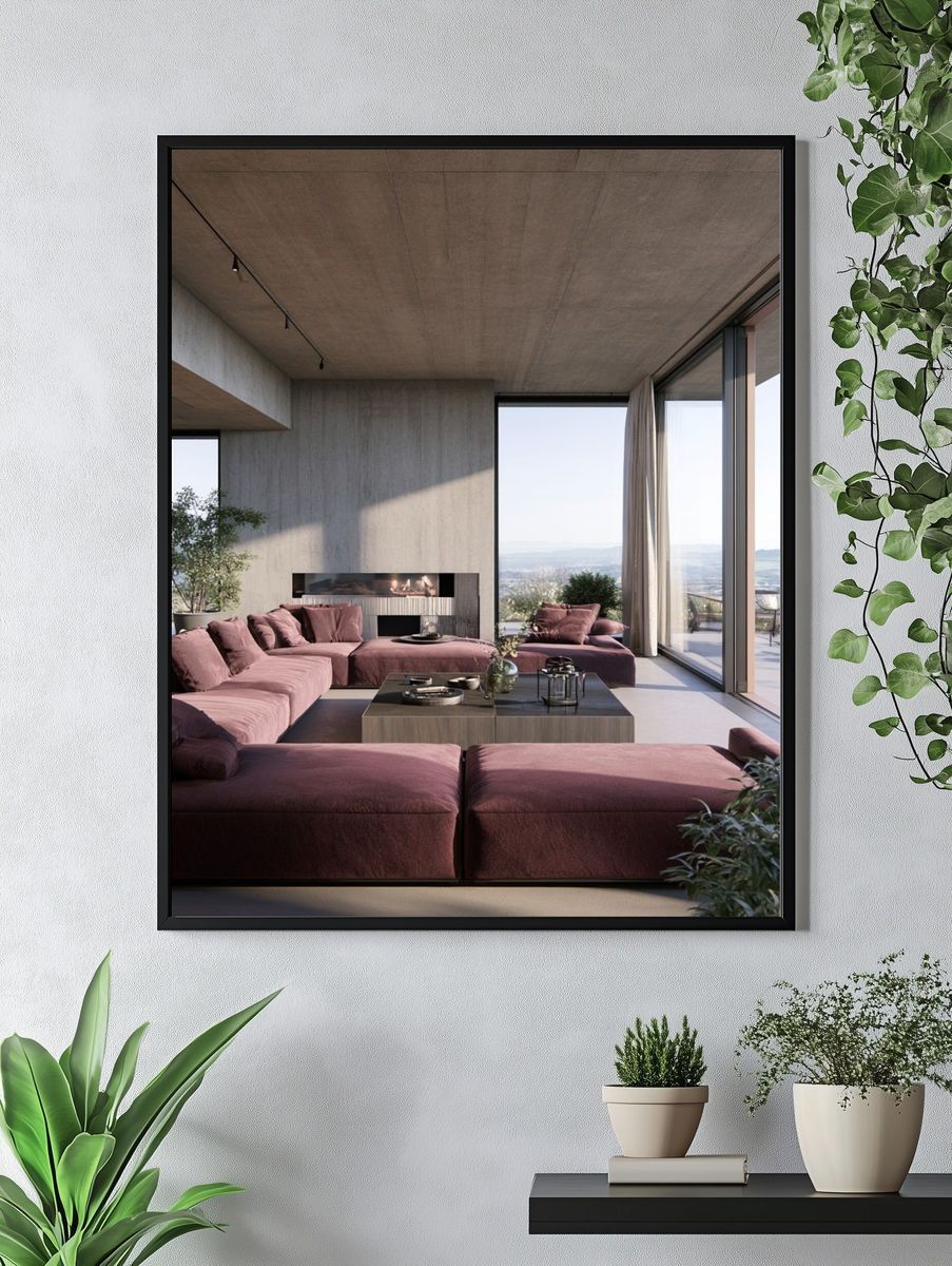 Modern Minimalist Living Room Print. — room view 4
