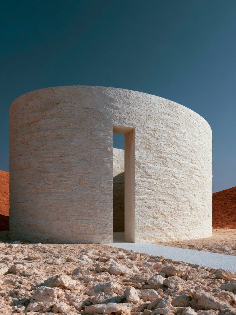 Desert Stone Pavilion Photography Poster. poster — architecture art