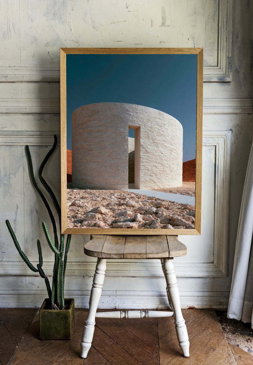 Desert Stone Pavilion Photography Poster. room preview