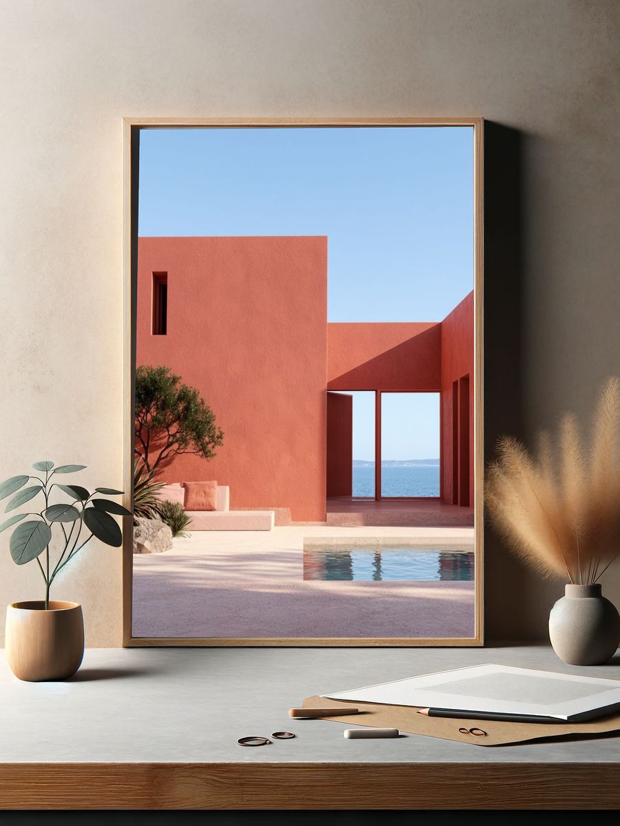 Seaside Modern Villa Photography Poster. — room view 2