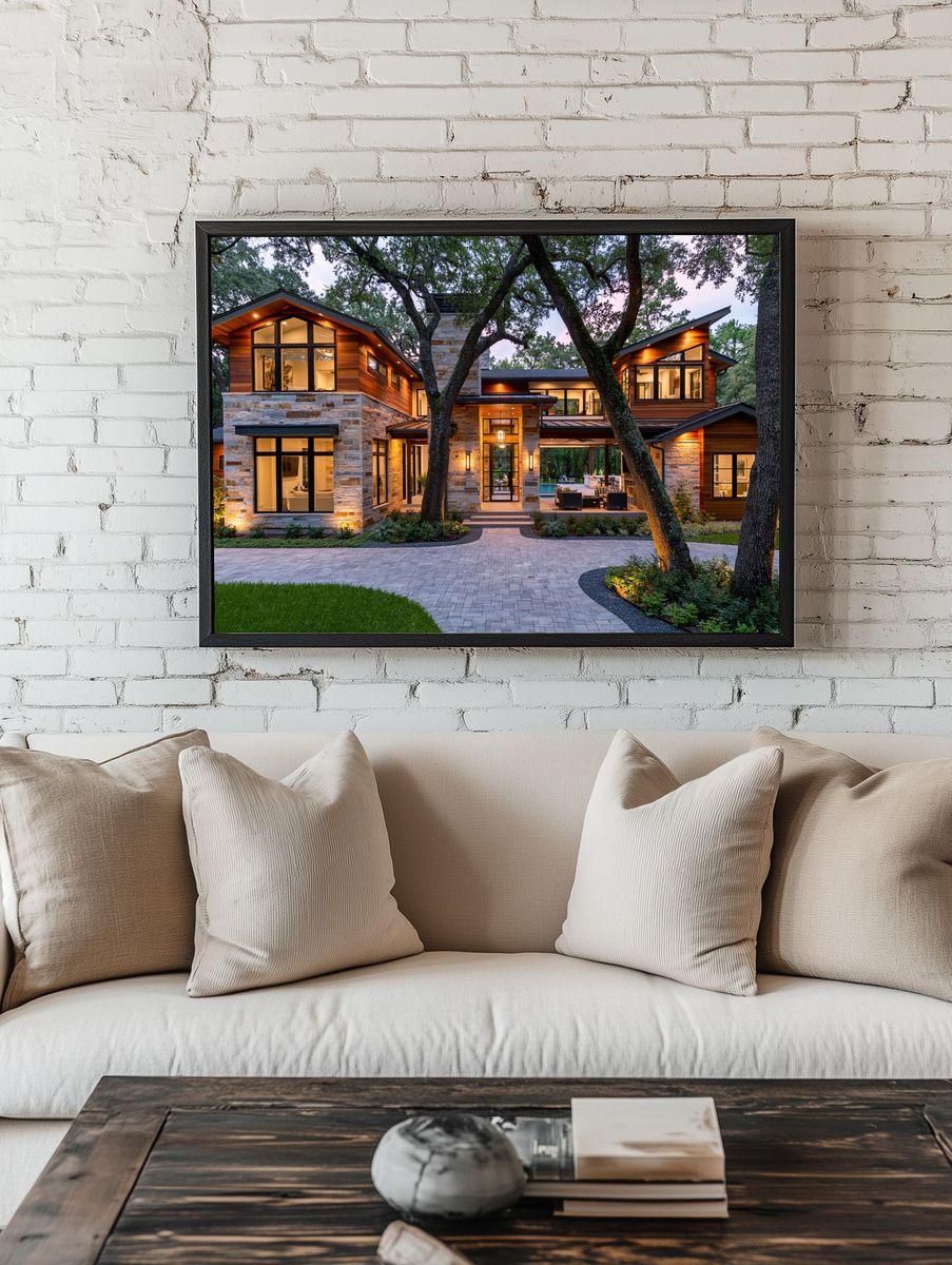 Modern Luxury Home Architecture Poster. room preview