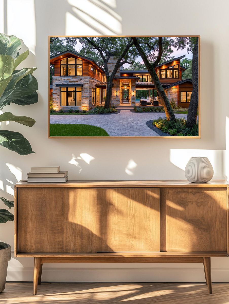 Modern Luxury Home Architecture Poster. — room view 3
