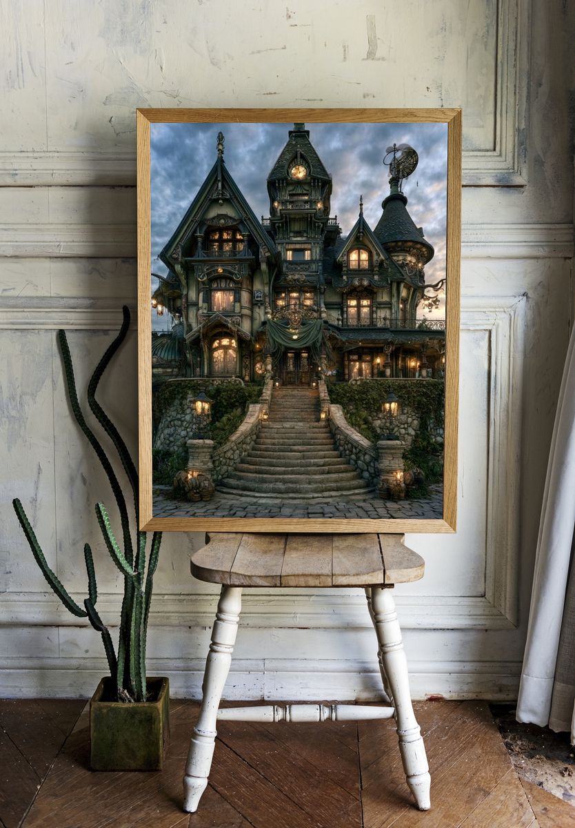 Enchanted Gothic Manor Poster. — room view 1