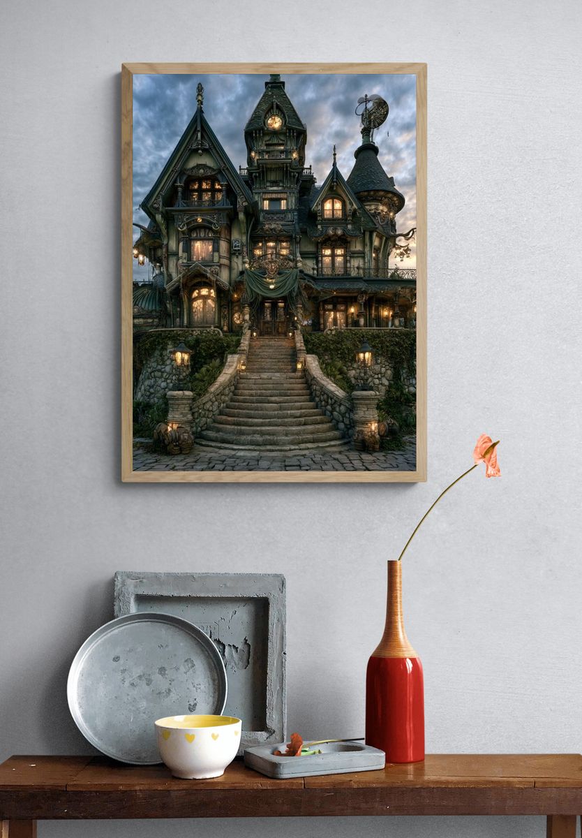 Enchanted Gothic Manor Poster. — room view 3