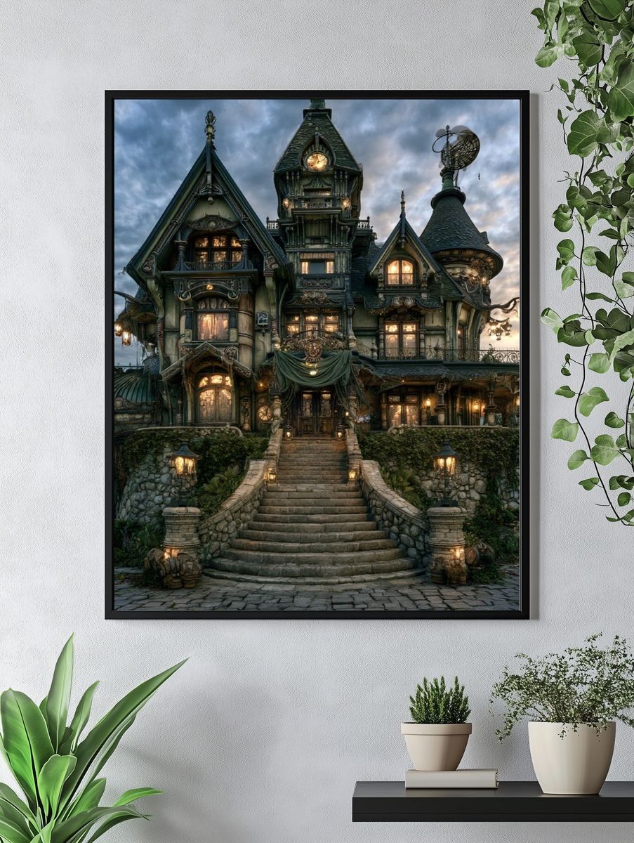 Enchanted Gothic Manor Poster. — room view 4