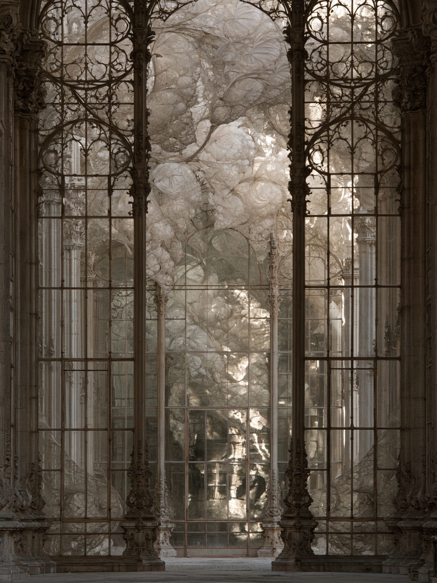 Ornate Cathedral Window Print. poster — architecture art