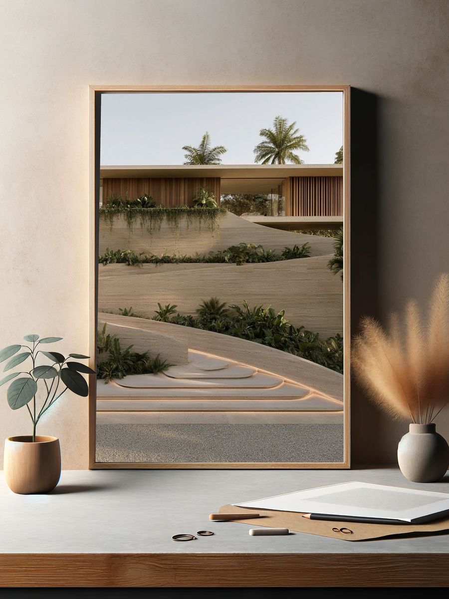 Modern Tropical Villa Architecture Poster. — room view 2