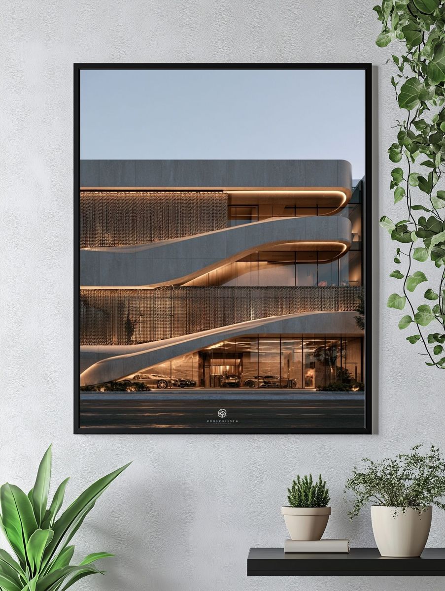 Modern Luxury Building Photography Poster. — room view 4