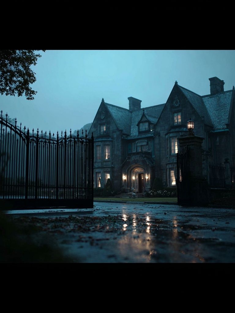 Gothic Manor at Dusk Poster. poster — architecture art