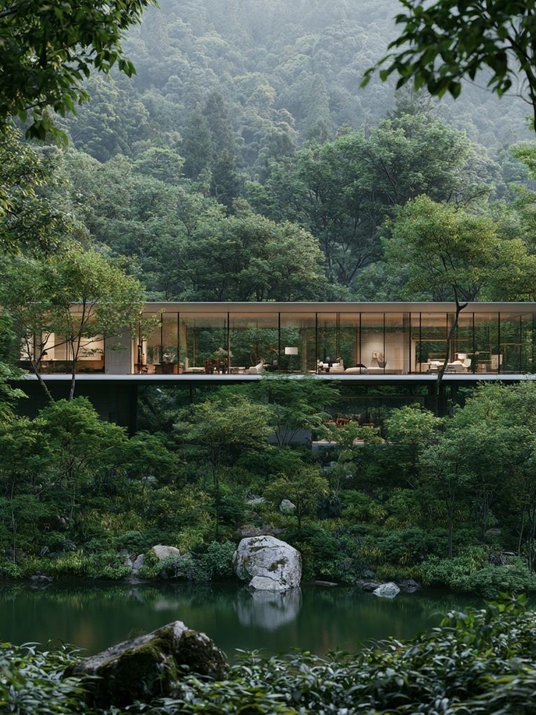 Forest Retreat Architecture Poster. poster detail
