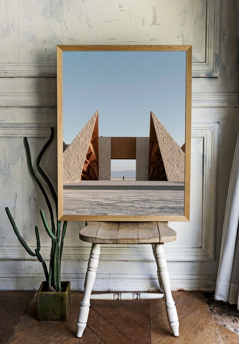 Desert Pavilion Architecture Print. room preview