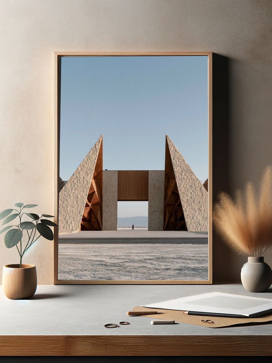 Desert Pavilion Architecture Print. — room view 2