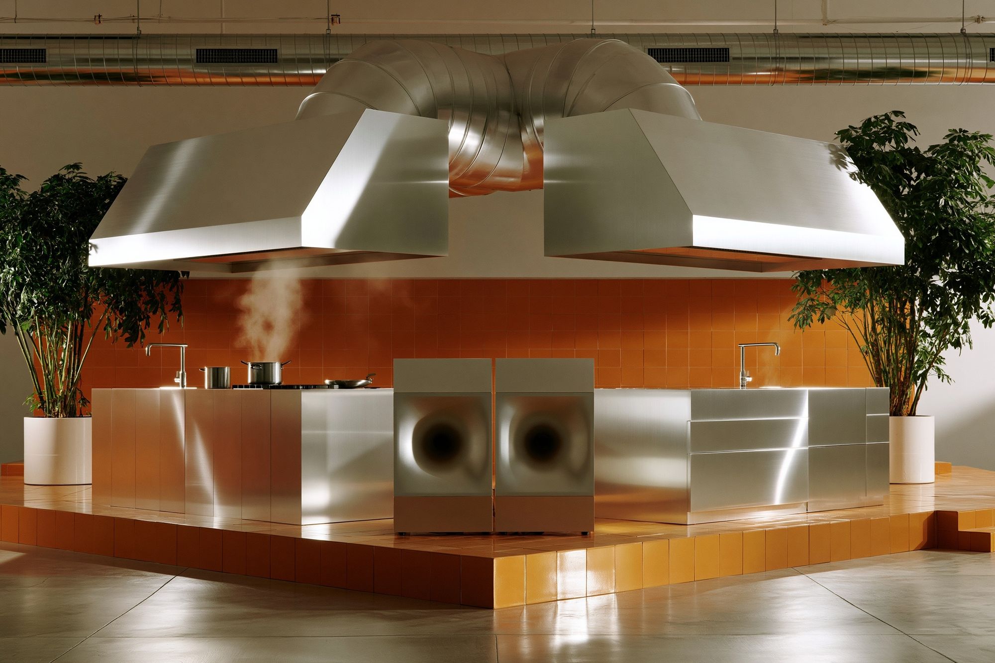 Modern Industrial Kitchen Poster. poster — architecture art