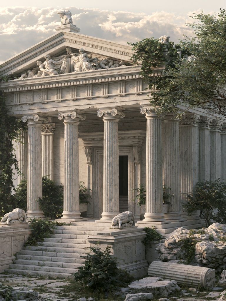 Ancient Temple Ruins Photography Poster. poster detail