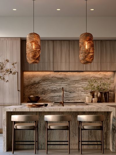 Warm Minimalist Kitchen Interior Poster. poster