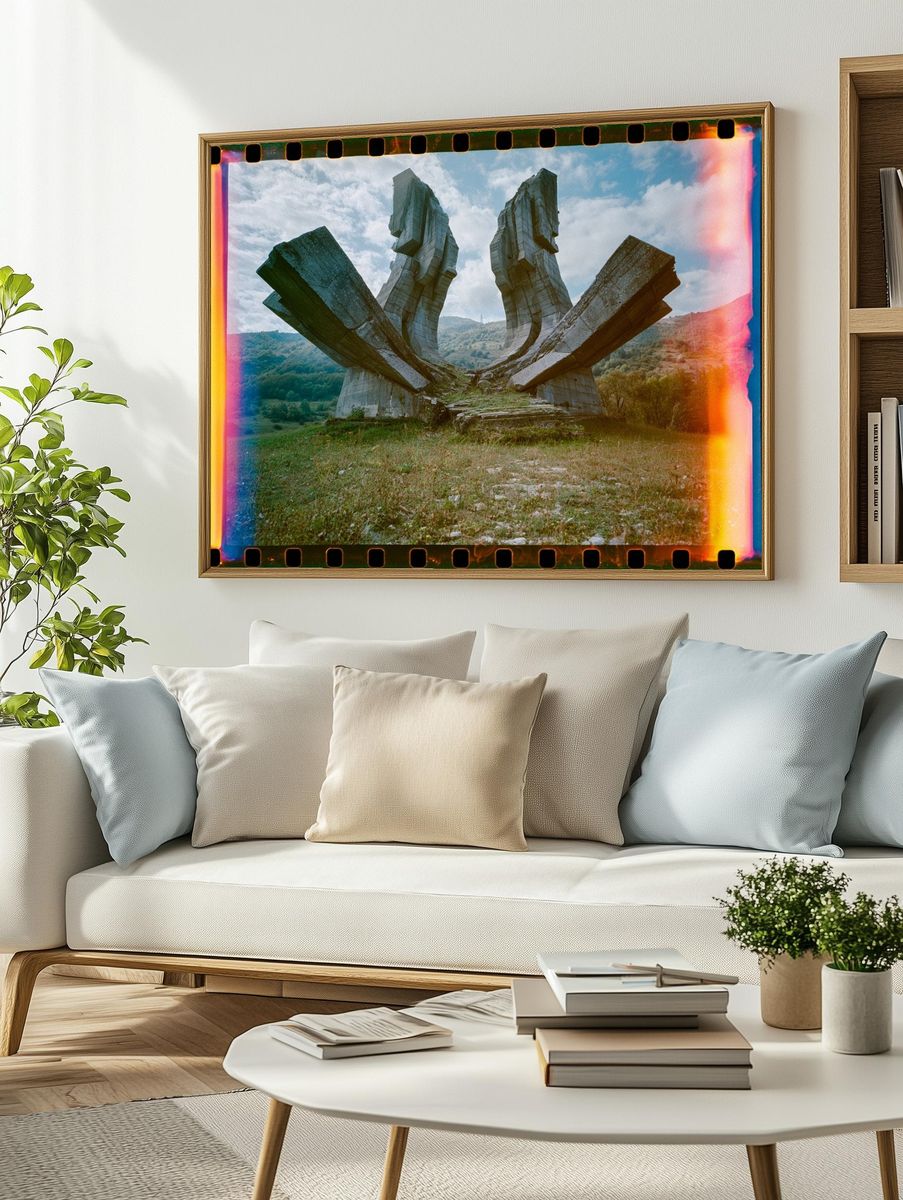 Concrete Monument Landscape Poster. — room view 2