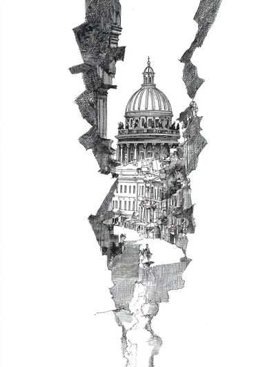 Architectural Wonder — Illustration Print. poster print